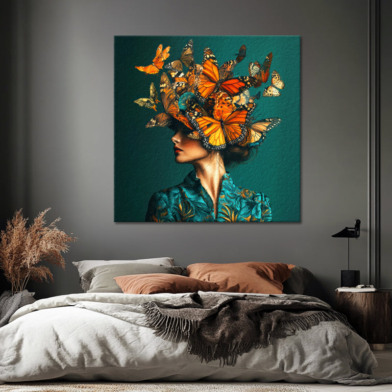 Frau mit Schmetterlingen Kunst II