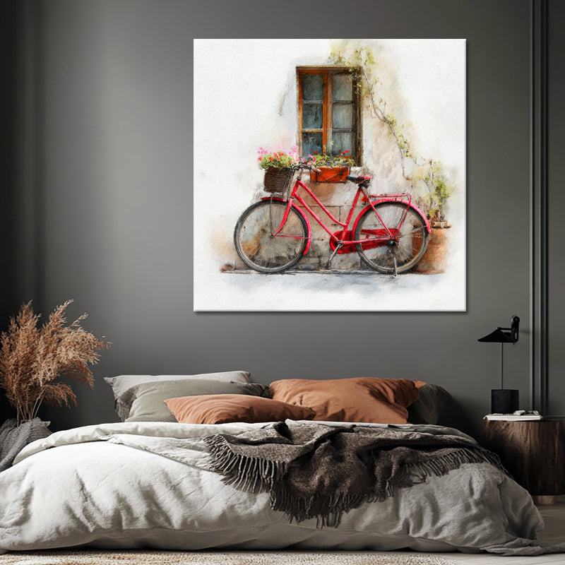 Fiets Met Bloemen Art II