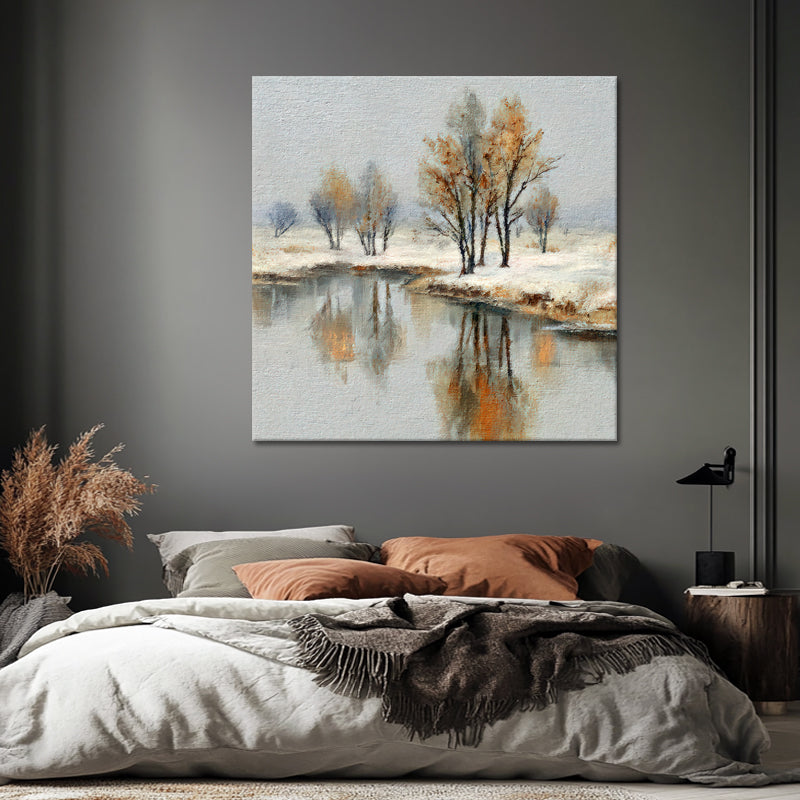 Winterlandschaft mit schönen Spiegelungen III