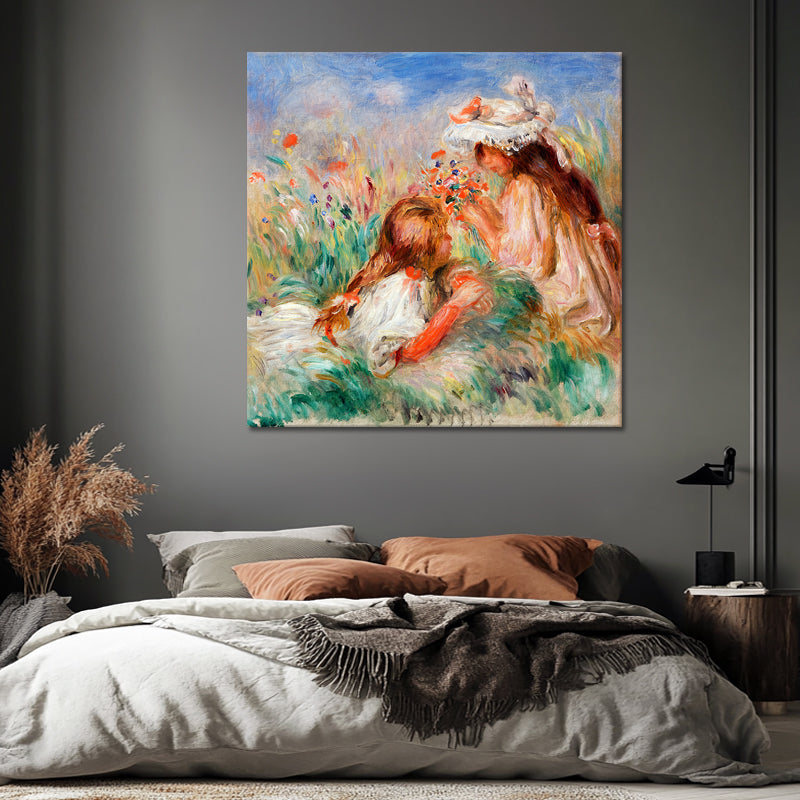Meisjes in het Gras - Pierre-Auguste Renoir
