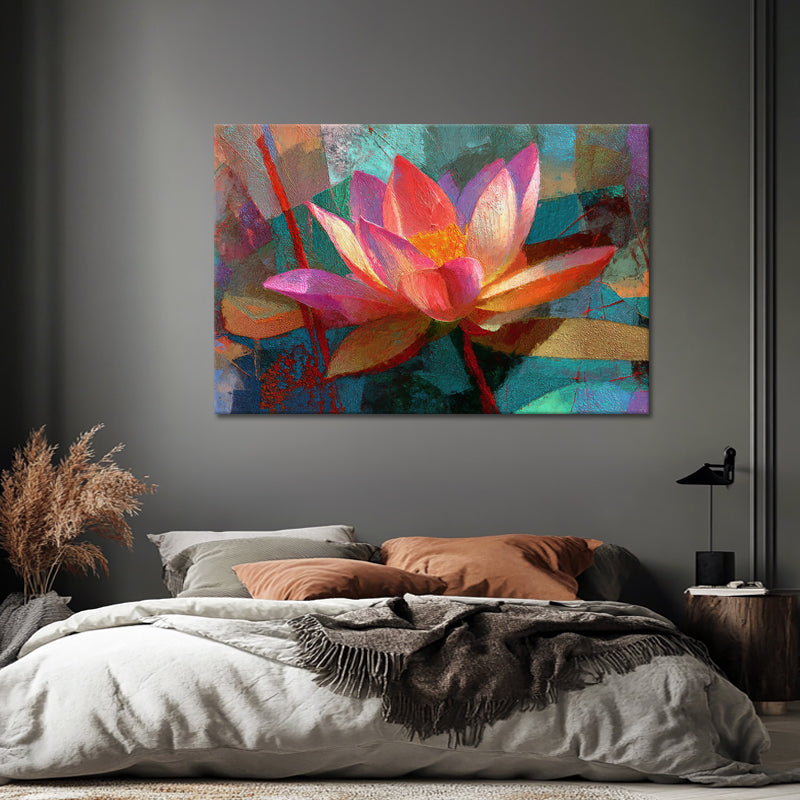Abstract lotus bloem