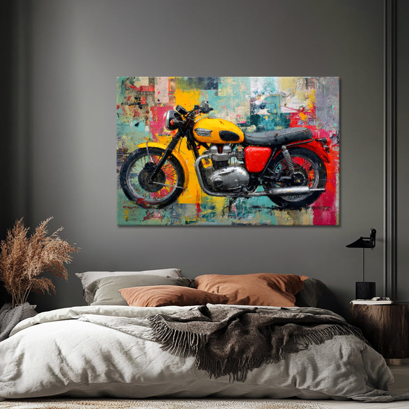 Triumph-Motorrad-Gemälde