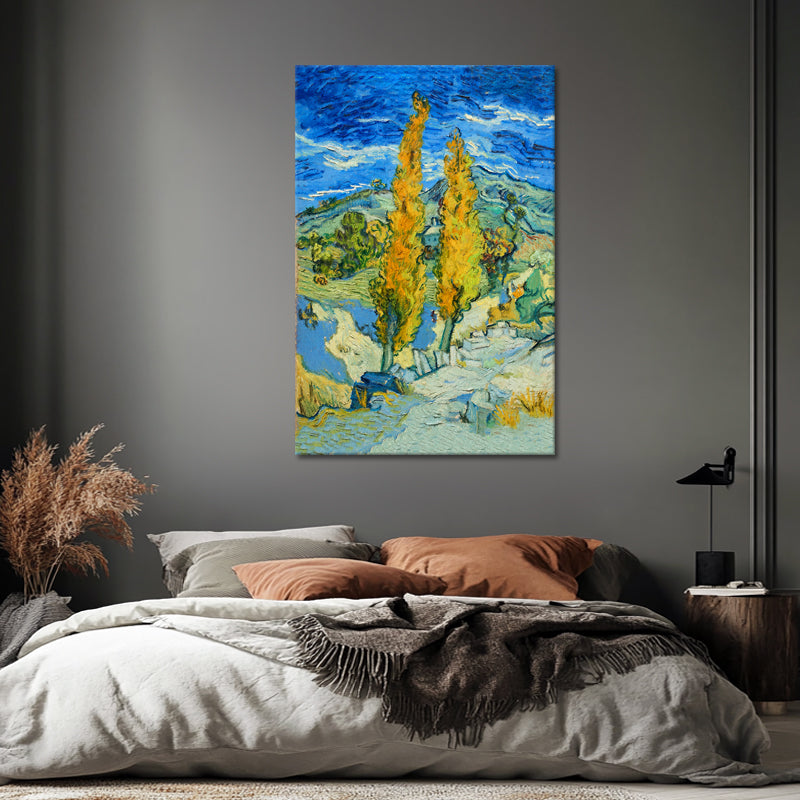 Zwei Pappeln an einer Straße – Van Gogh