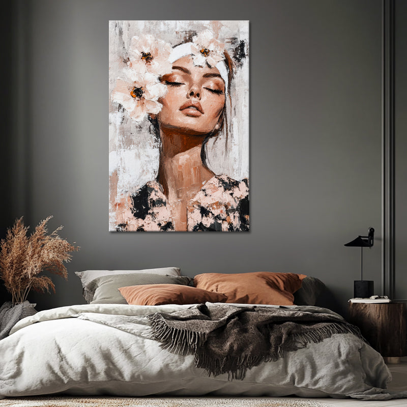 Schöne Frau mit Blumen VI