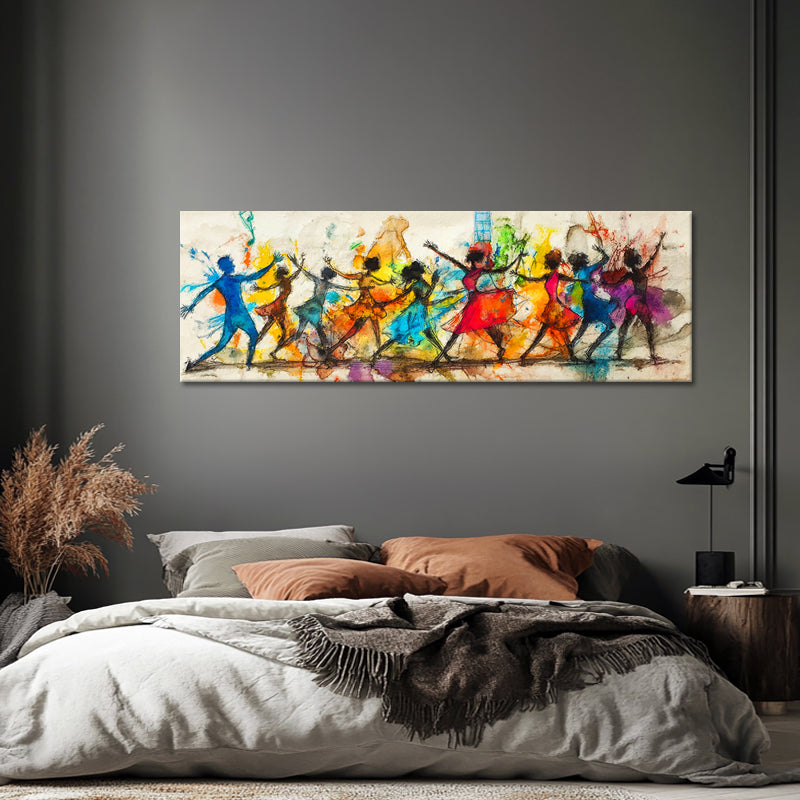Kunstwerk farbenfrohe Tänzerin