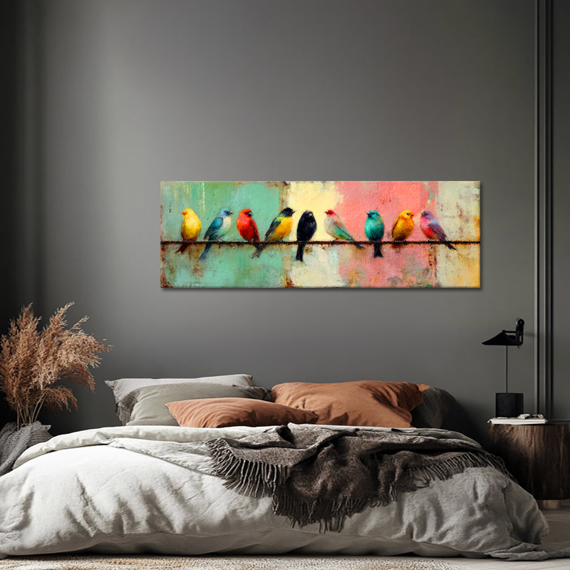 Bunte Vögel abstrakt