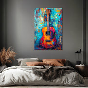 Buntes Gitarrengemälde