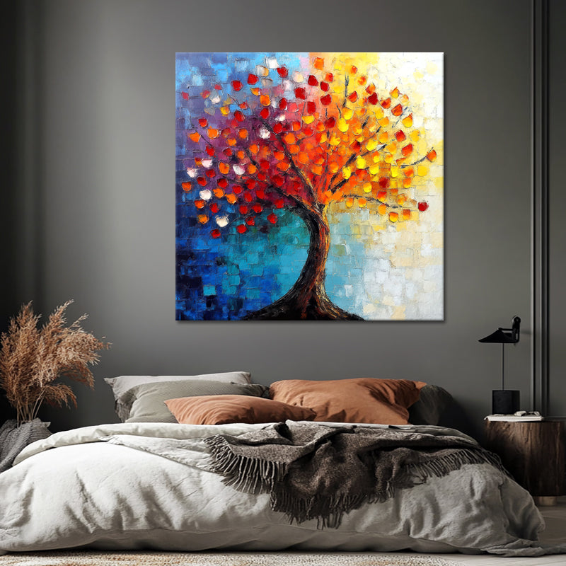 Schilderij kleurrijk Boom III