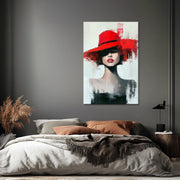 Dame met rode Hoed