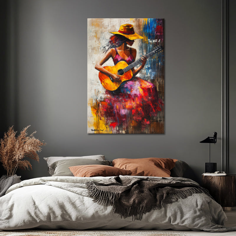 Gitaar Spelende Vrouw