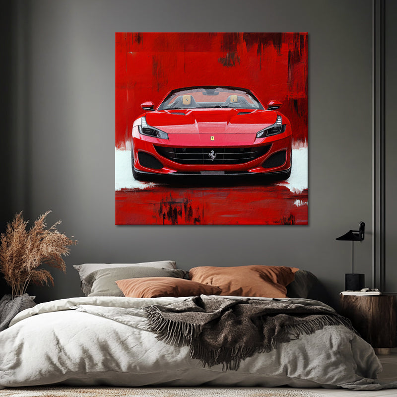 Ferrari Portofino Gemälde