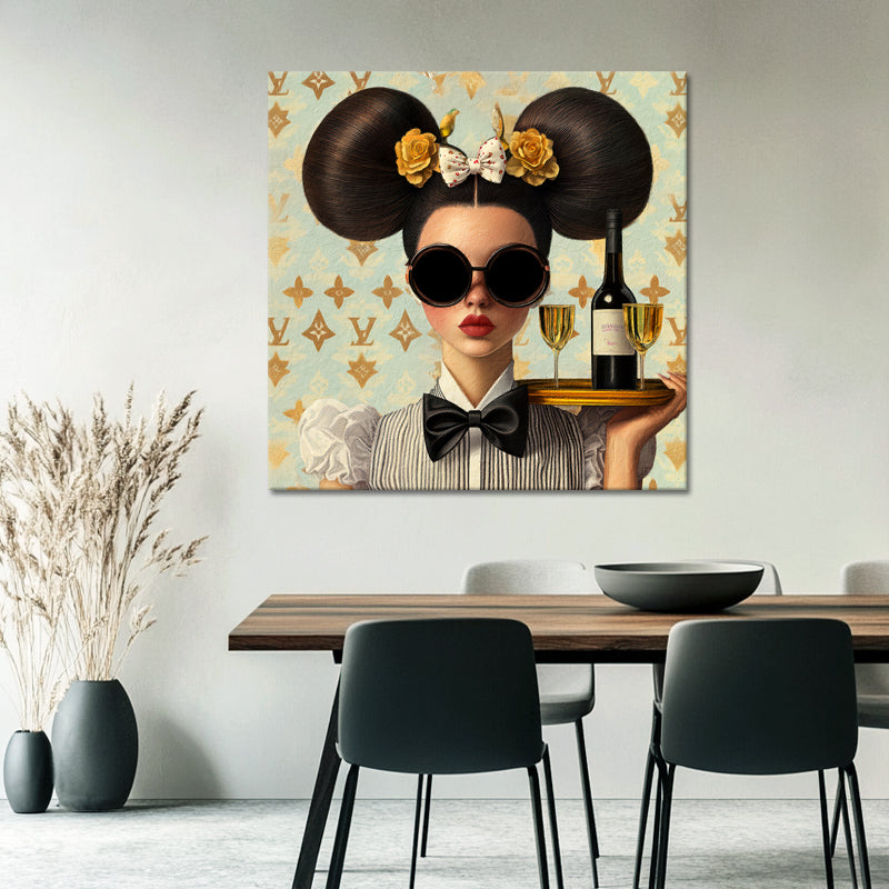 Modische Frau im Louis-Vuitton-Stil II