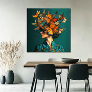 Frau mit Schmetterlingen Kunst II