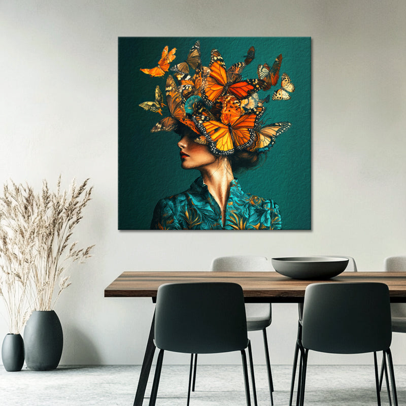 Frau mit Schmetterlingen Kunst II