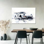 Zwart wit Porsche