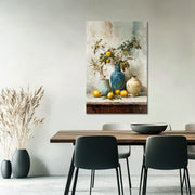 Stilleben mit Olive und Zitrone