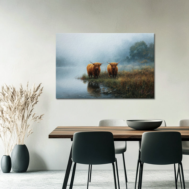 Schottische Hochlandrinder Natur