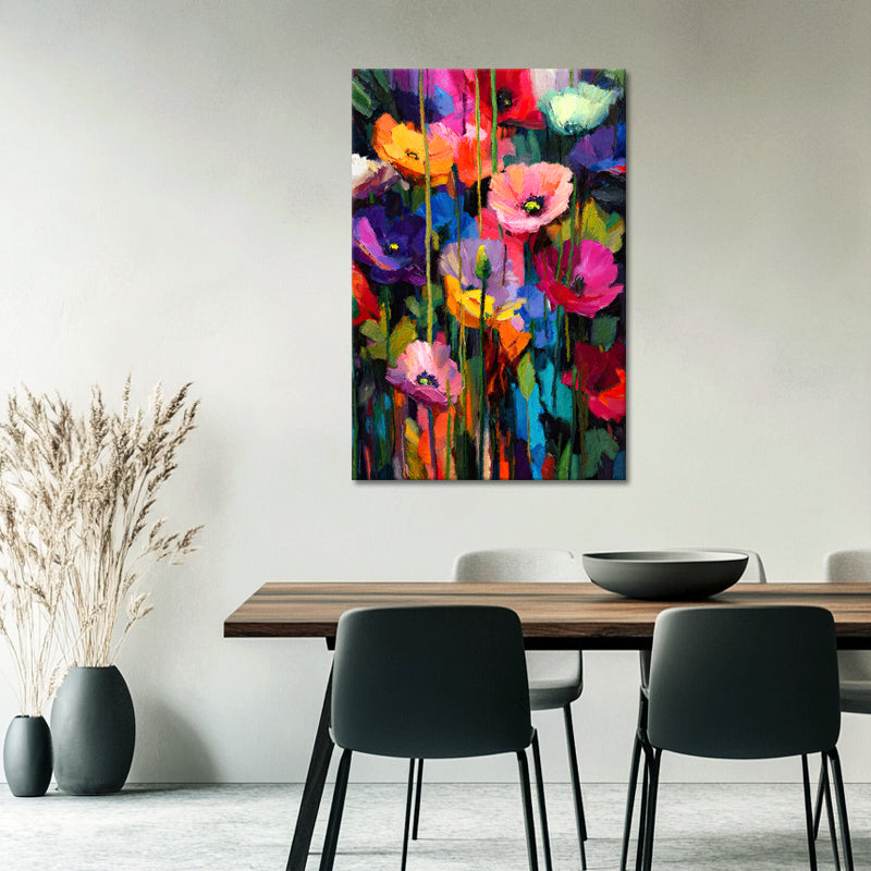 kunstwerk kleurrijke bloemen