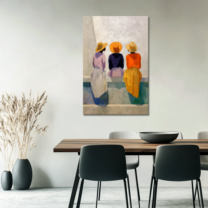 Drie vrouwen met brede hoeden III