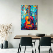 Buntes Gitarrengemälde