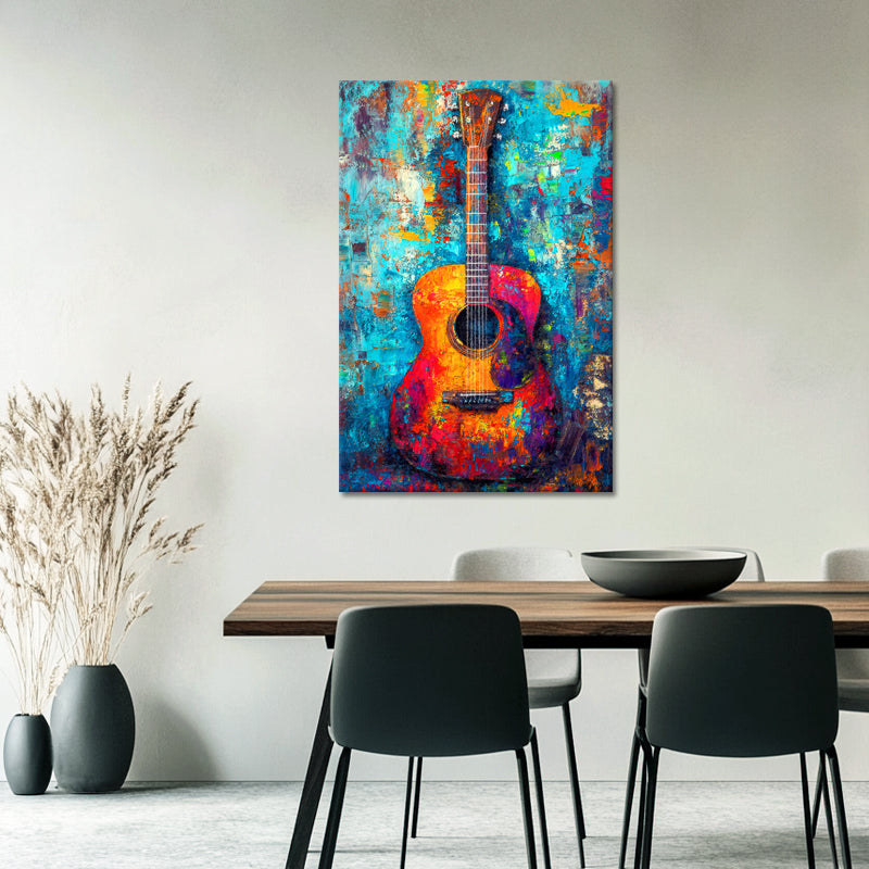 Buntes Gitarrengemälde