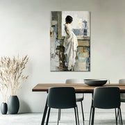 Vrouw witte jurk