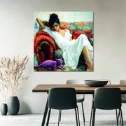 Vrouw in bohemian stijl