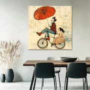 Koppel op fiets