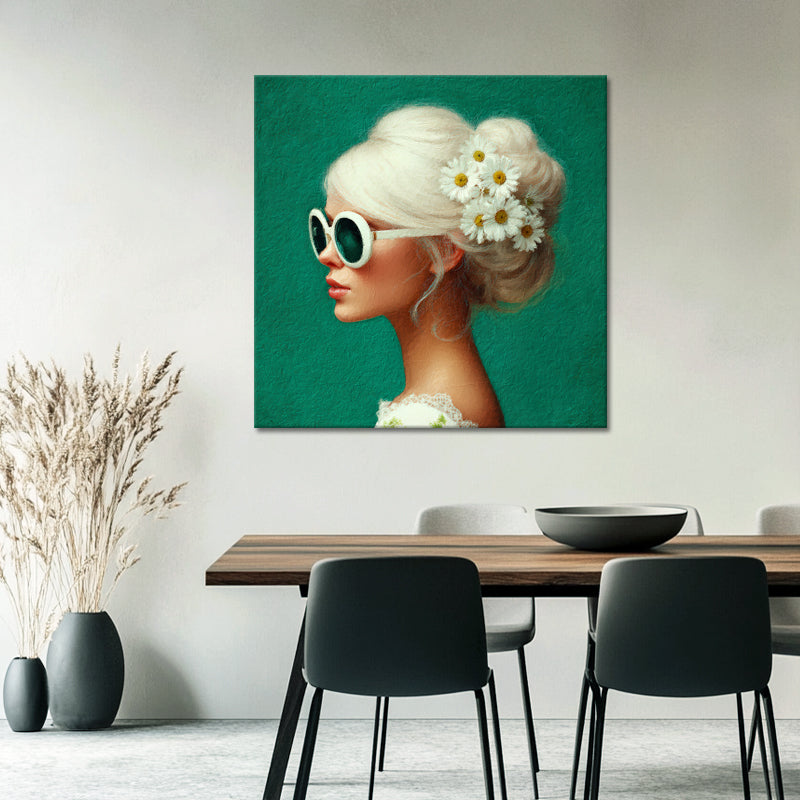 Retro Vrouw met Zonnebril