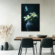 Porzellanvase mit Blumen