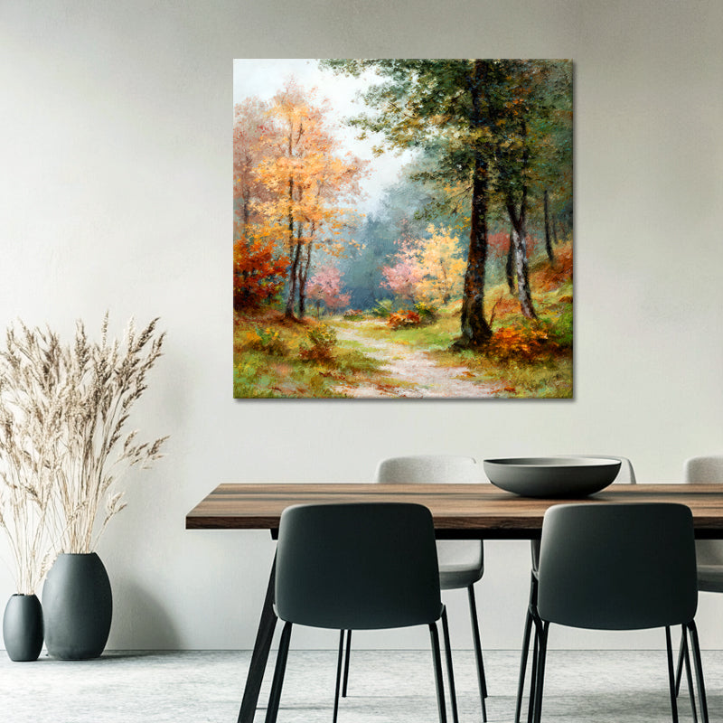 Farbenfroher Waldweg im Herbststil II