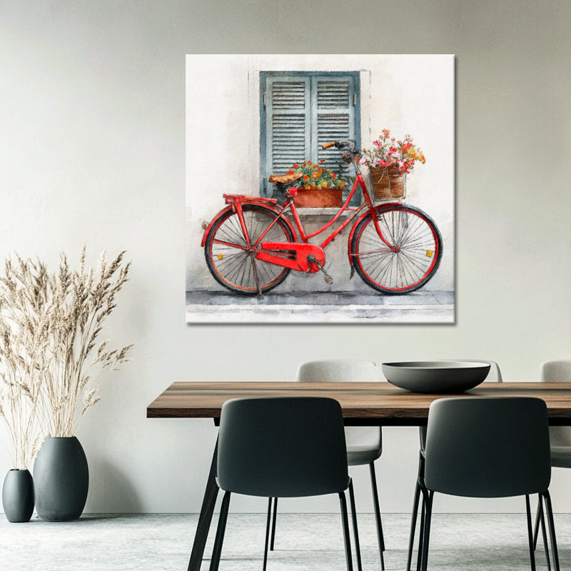 Fahrrad mit Blumen Kunst
