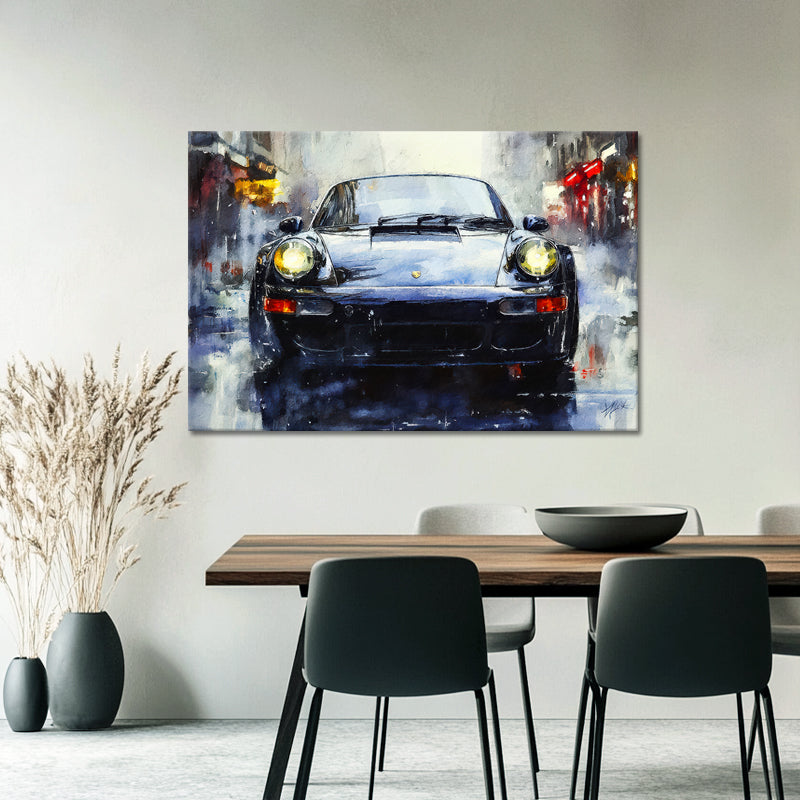 Abstract Zwart Porsche