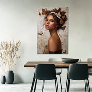 Portret met vlinders