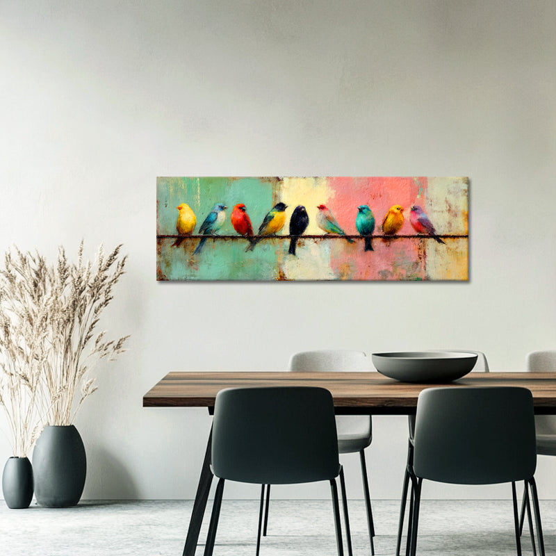 Bunte Vögel abstrakt