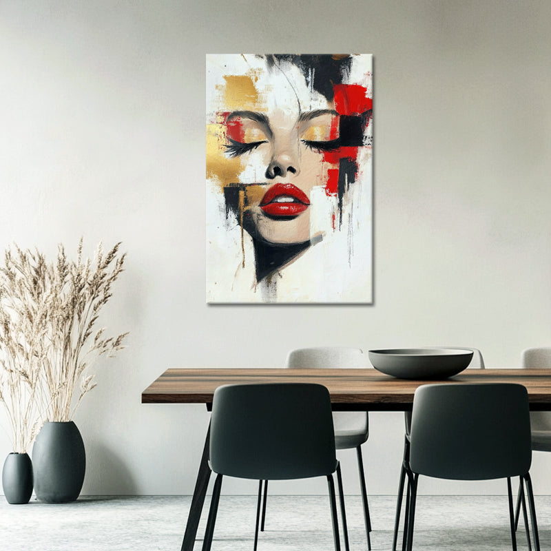Abstract schilderij gezicht II