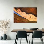 Reclining Nude on Blue Cushion -Amedeo Modigliani