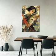 Surrealistische vrouw met vis