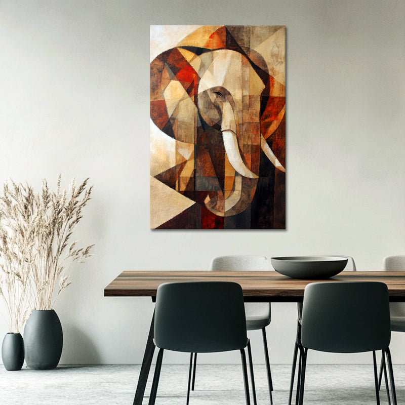 Elefant im Kubismus-Stil
