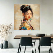 Aziatische vrouw in kimono IV