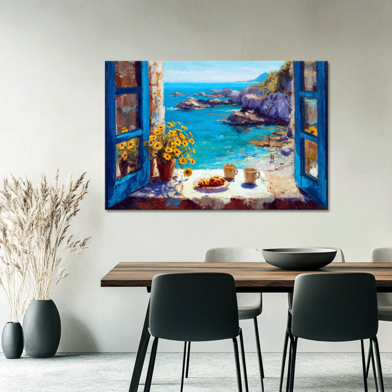 Rustgevend interieur aan zee