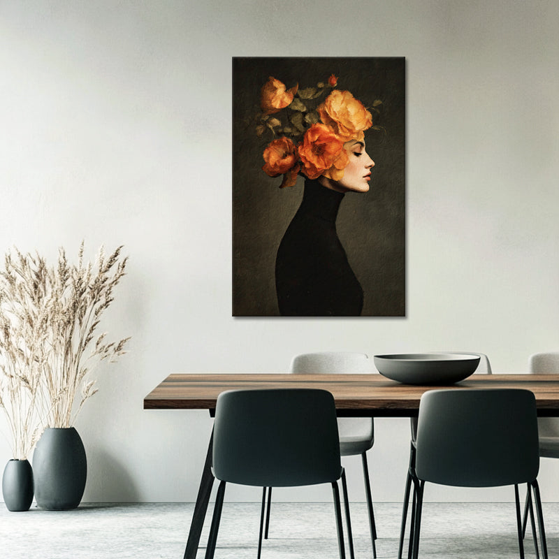 Bloemenportret vrouw