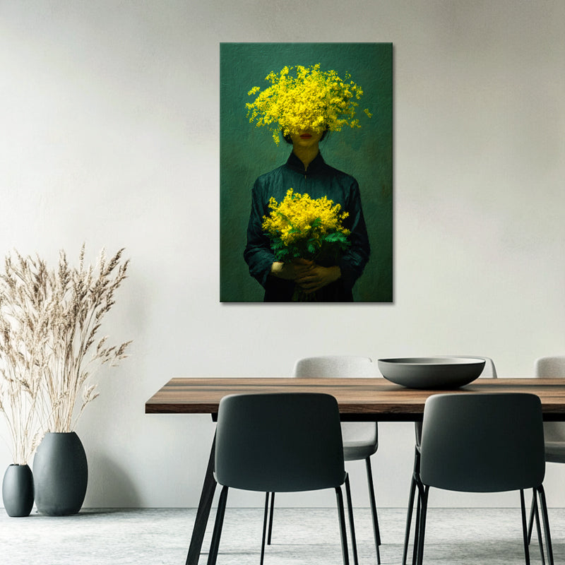 Vrouw met Gele Bloemen