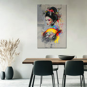 Graffiti asiatische Frau im Kimono I