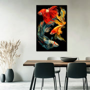 Schilderij drie vissen