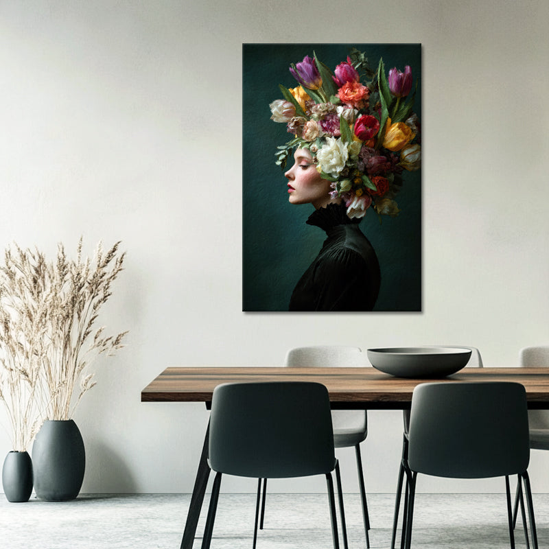 Portret Vrouw Tulpen