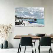 Het strand van Sainte-Adresse - Claude Monet