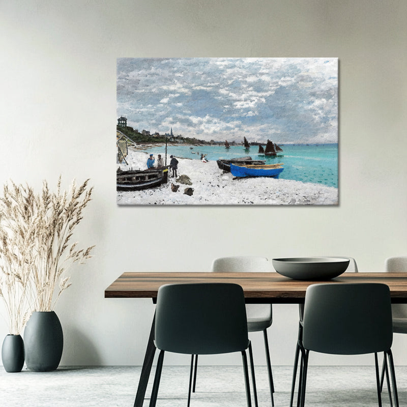 Het strand van Sainte-Adresse - Claude Monet