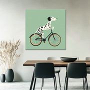 Hund auf dem Fahrrad