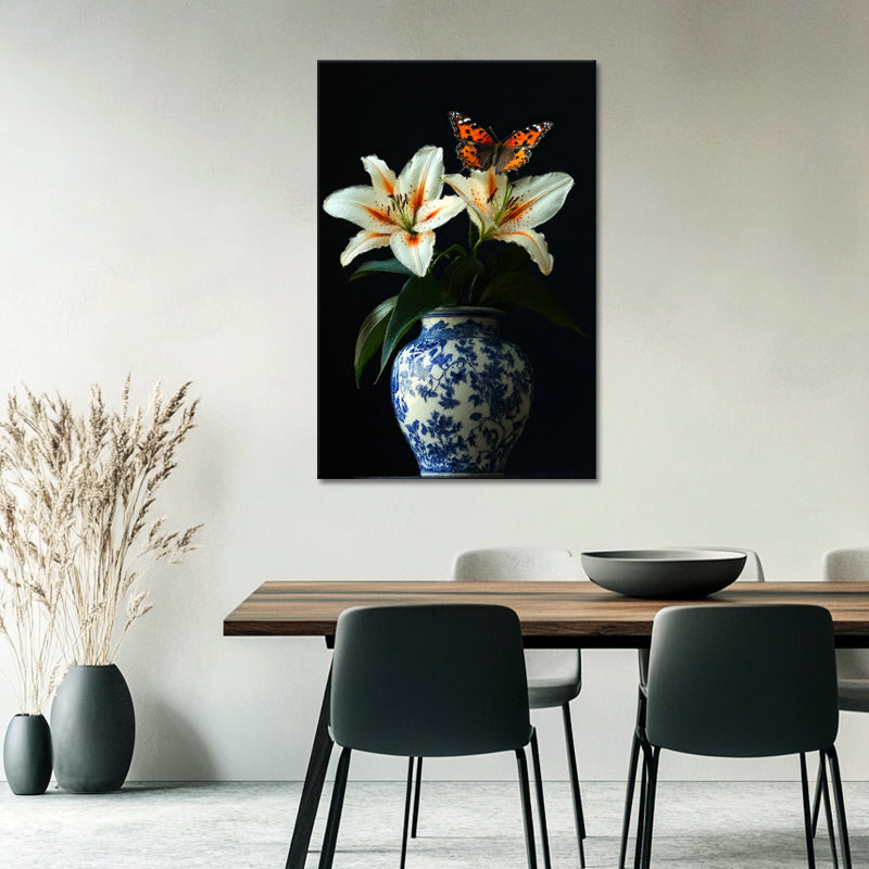 Porseleinen Vaas met bloemen II